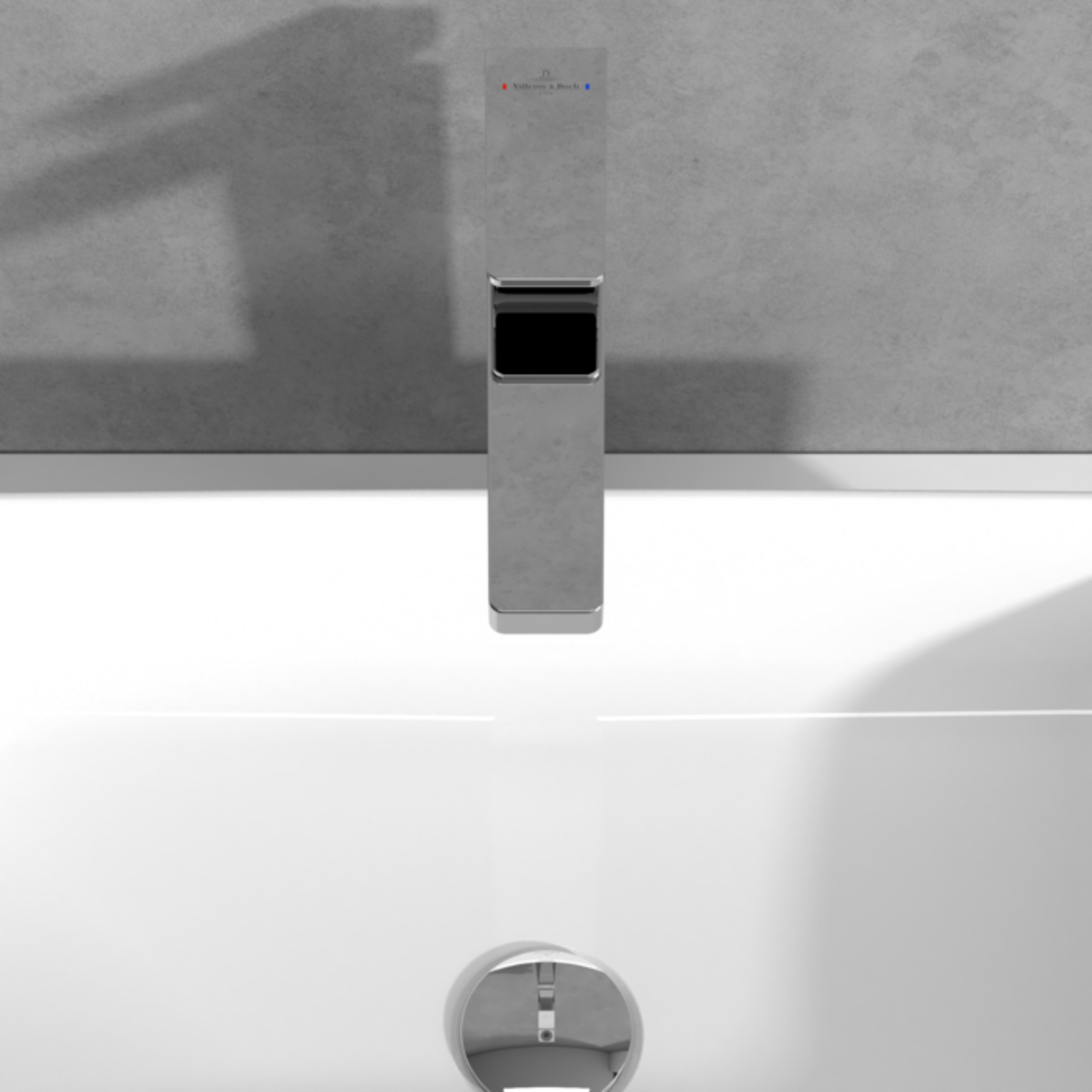 ARCHITECTURA SQUARE TALL BASIN MIXER (WITH POP-UP WASTE)