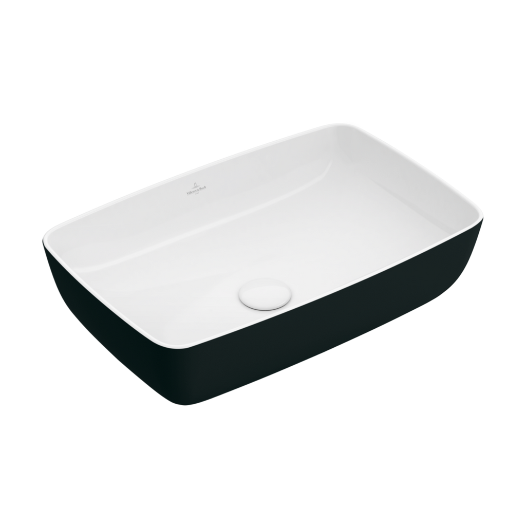 ARTIS SURFACE MOUNTED WASHBASIN 58 CM RECTANGULAR BLACK