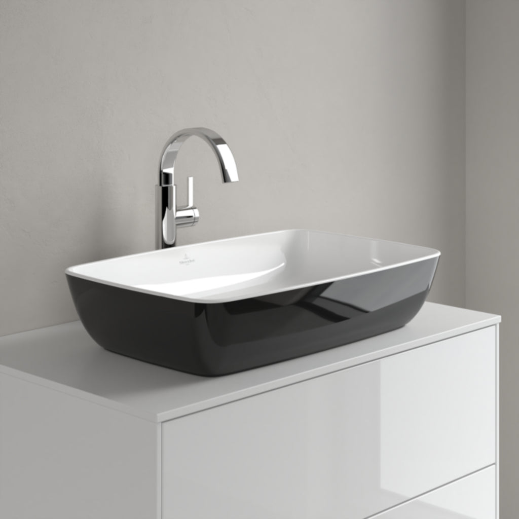ARTIS SURFACE MOUNTED WASHBASIN 58 CM RECTANGULAR BLACK