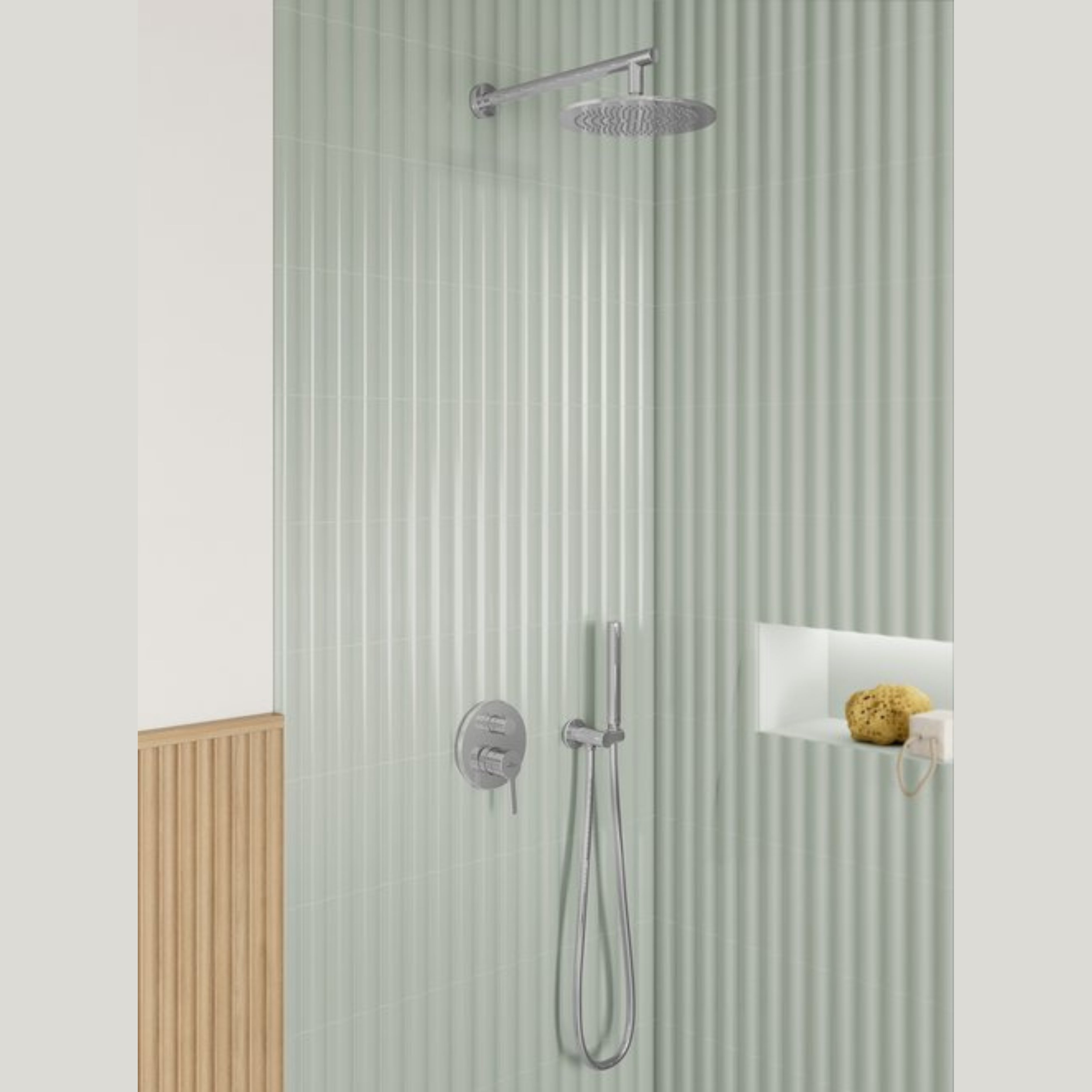 H.SHOWER CONNECTOR WITH HOSE CONNECTOR ROUND