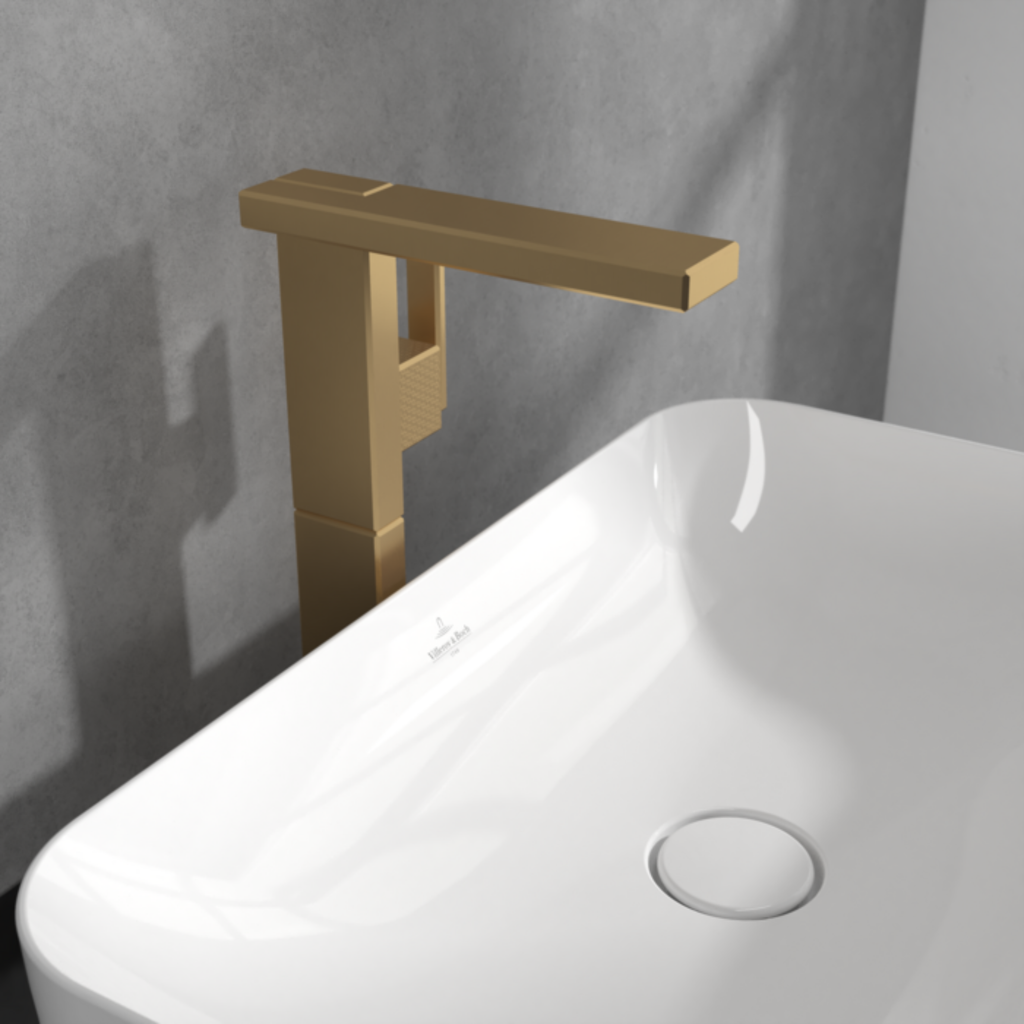 METTLACH TALL SINGLE LEVER BASIN MIXER (W/O POP UP WASTE)