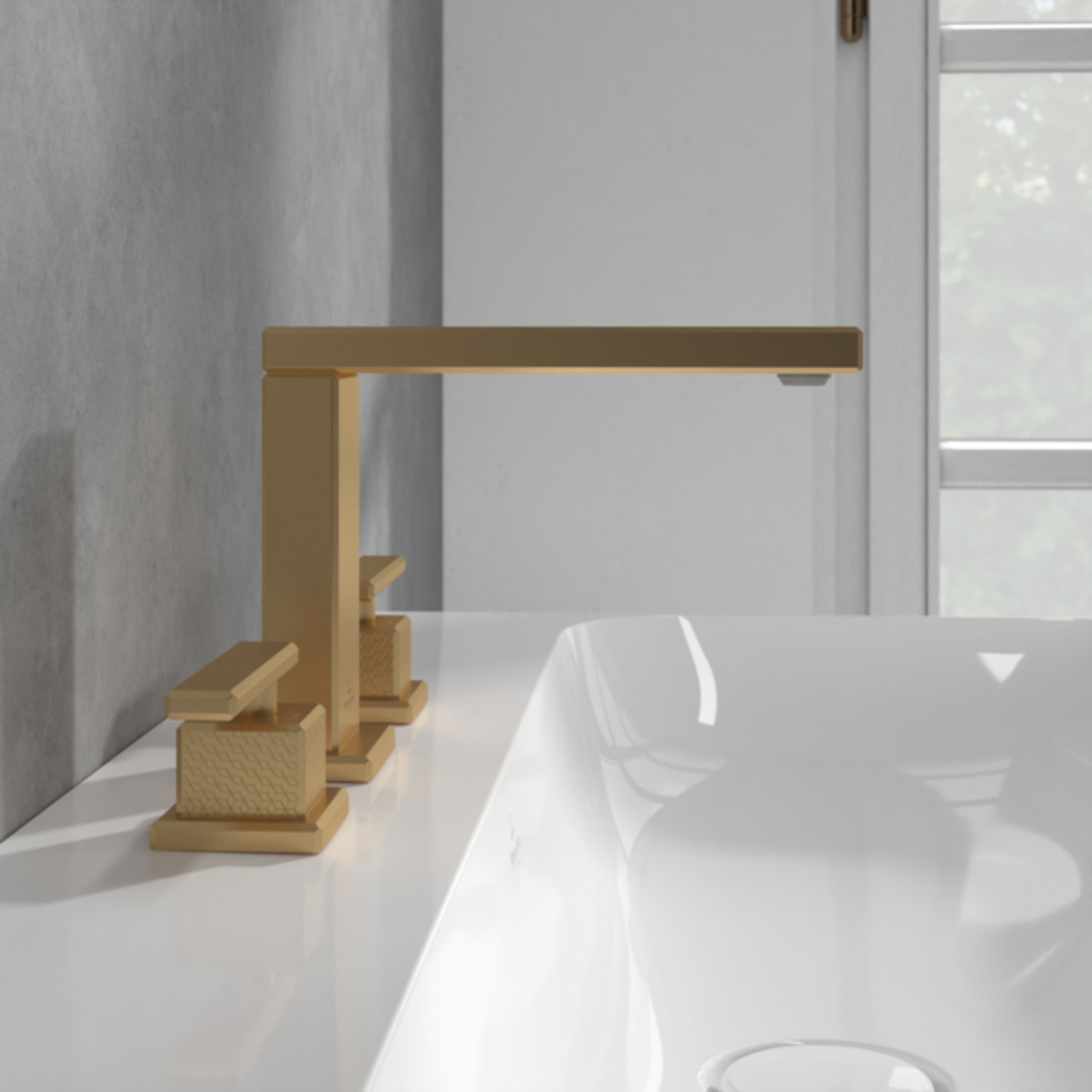 METTLACH DECK MOUNTED 3-HOLE BASIN MIXER (W/O POP-UP WASTE)