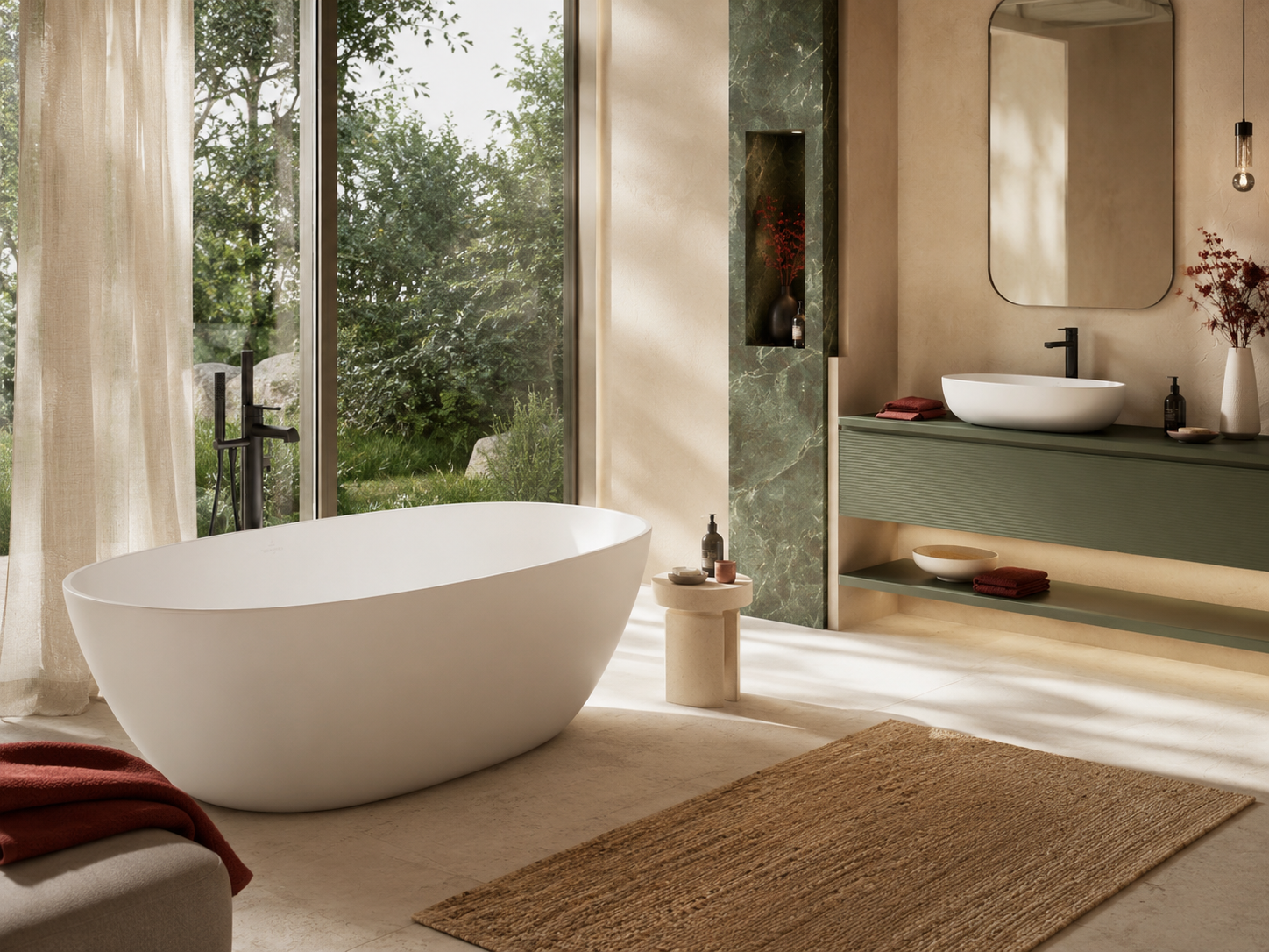 Bathroom designed around contemporary living