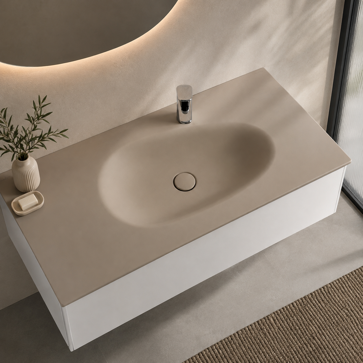 Villeroy & Boch Antao Vanity Washbasin in Almond