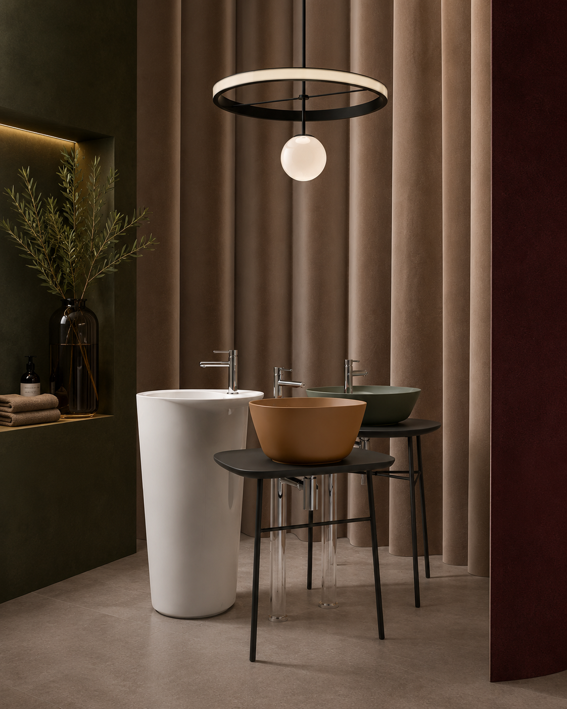 VitrA contemporary washbasin bathroom interior