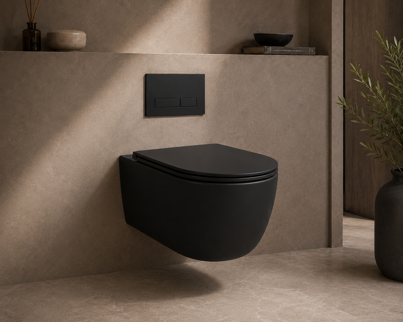 NEOM Matte Black Wall-Hung WC